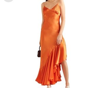 The Line B K knee length dress - orange Size Med